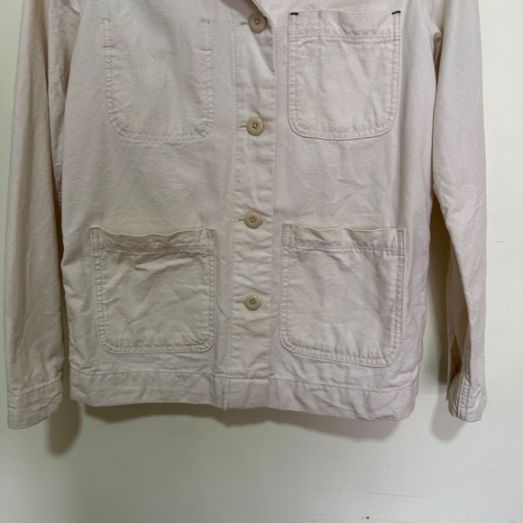 Everlane The Denim Chore Jacket Button in Beige color size M - Picture 4 of 10